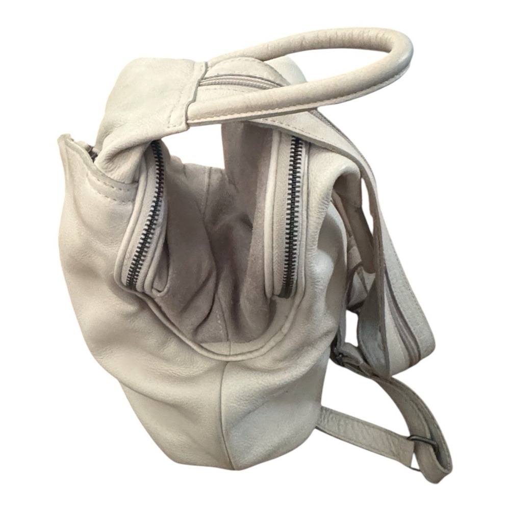 FREE PEOPLE We The Free Leather  Soho Convertible Sling Bag Beige - Picture 9 of 11